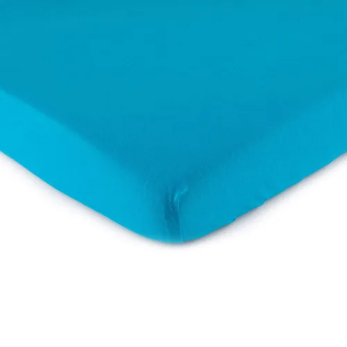 Vista 11 de SheetWorld - Sábana bajera ajustable de 100% algodón para moisés, 15 x 33, color azul bebé, fabricada en Estados Unidos
