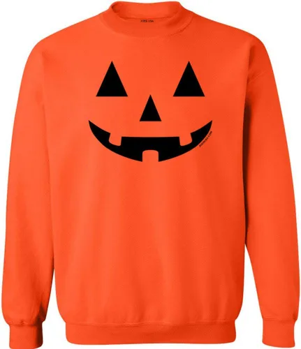 Vista 3 de Joe's USA Jack O' Lantern - Camiseta de disfraz de calabaza para hombre y mujer Manga larga negra.