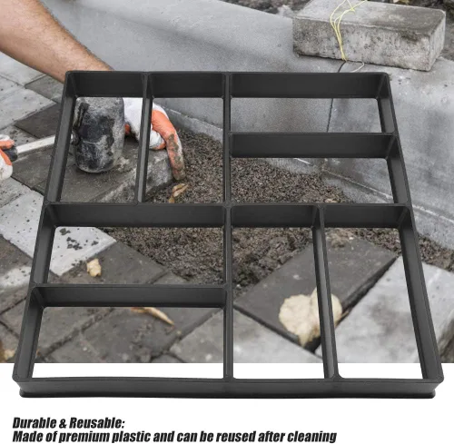 Vista 4 de Moldes de pavimentador de hormigón, moldes reutilizables de piedra de Pathmate para escalonar, moldes de hormigón para caminos de jardín
