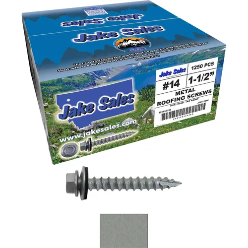 Vista 209 de TORNILLOS PARA TECHOS DE METAL #14: (250) Tornillos x 1" ABC GRIS Tornillo para techo de chapa metálica con cabeza hexagonal y arandela.