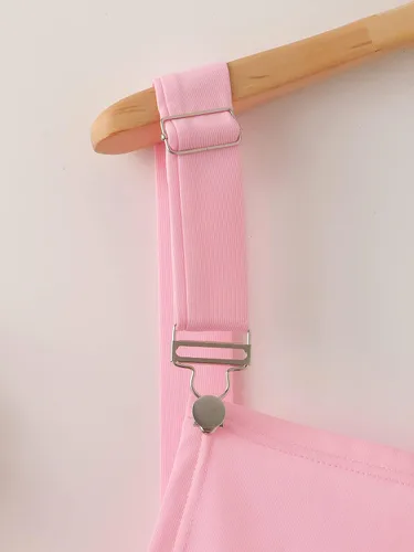 Vista 3 de YOINS - Minifaldas overol femeninas con tirantes ajustables, plisadas