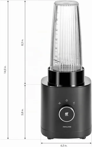 Vista 3 de ZWILLING Enfinigy - Licuadora personal, dientes de piraña con hoja cruzada para una mejor mezcla, batidos, batidos y más, taza de viaje a prueba
