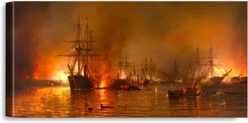 Vista 14 de A&T ARTWORK A Brisk Breeze por Willem van de velde Reproducciones de pintura de velero, impresiones en lienzo giclée para decoración del hogar, 20 x