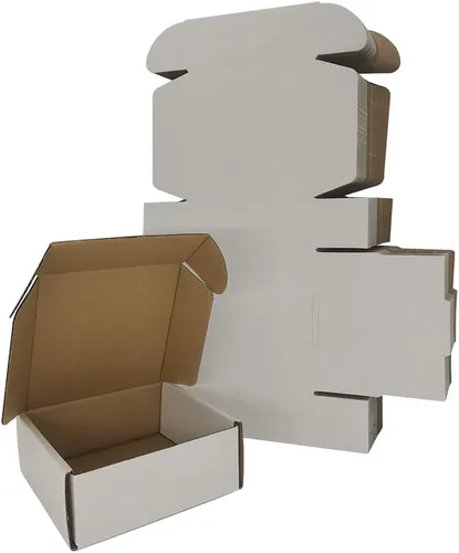 Vista 16 de Paquete de 25 cajas de envío pequeñas de 4 x 4 x 1 pulgadas, sobres de cartón corrugado negro para negocios de embalaje por correo (BK441-25)