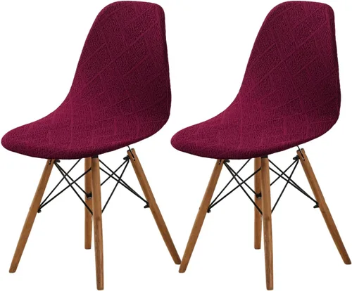 Vista 51 de HAOYONG Fundas para silla de comedor modernas de mediados de siglo, funda estampada para silla sin brazos, fundas elásticas para cocina, oficina