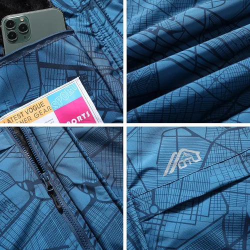 Vista 5 de Chaqueta de esquí impermeable para hombre, rompevientos, cálida, para invierno, con capucha, para montaña, nieve