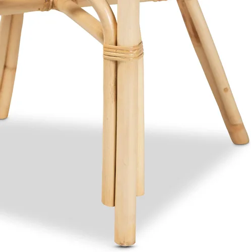 Vista 9 de bali & pari Kaka Nature - Silla de comedor de ratán, sillón de mimbre bohemio con respaldo curvo, natural