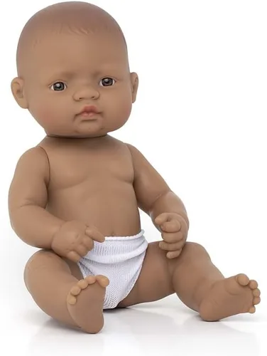Vista 10 de Muñeca de bebé recién nacida Miniland, anatómicamente correcta, 12.63 pulgadas, Chica africano