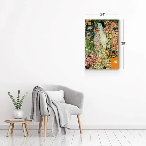 Vista 6 de Smile Art Design The Dancer by Gustav Klimt - Lienzo decorativo para pared, pintura famosa, reproducción de arte fino, pinturas al óleo, arte