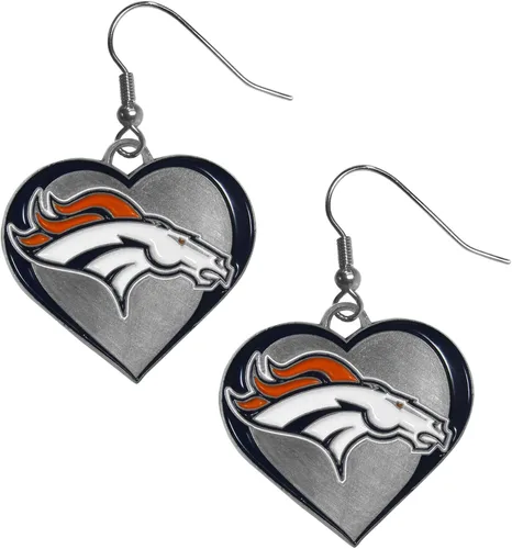 Vista 18 de Siskiyou NFL unisex-adult Heart Dangle Earrings