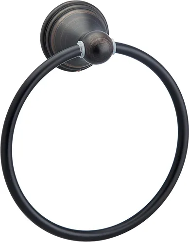 Vista 2 de Amazon Basics AB-BR817-OR - Paquete variado de accesorios de baño modernos, toallero, 5 piezas, bronce aceitado