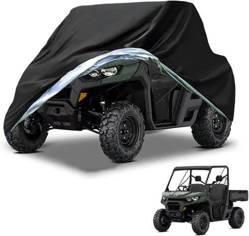 Vista 12 de NEVERLAND Fundas UTV de 2 plazas, lado a lado, impermeable, para exteriores, con bandera estadounidense, compatible con Polaris Ranger RZR Can-Am