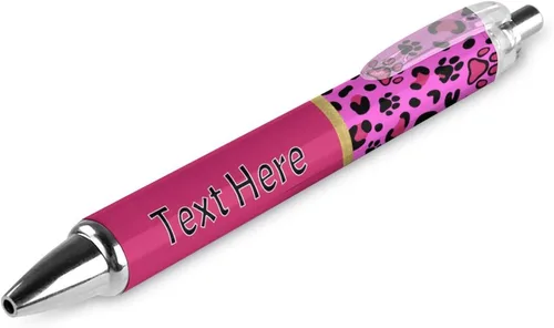 Vista 13 de Bolígrafos personalizados con estampado de leopardo negro y azul con punta de lápiz capacitivo, bolígrafos grabados personalizados con nombre