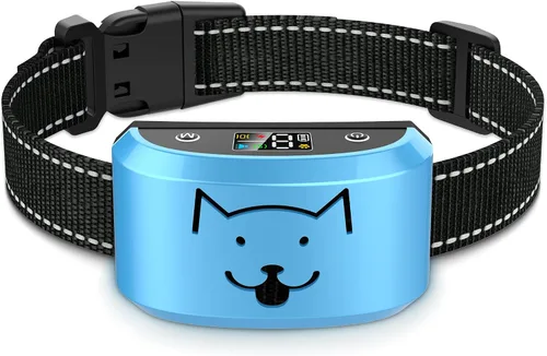 Vista 14 de Collar antiladridos para perros grandes y medianos, recargable, con 8 pitidos de vibración de sensibilidad ajustables, IP67, impermeable
