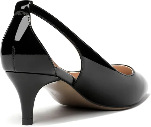 Vista 5 de MERRORI Zapatos de tacón bajo con punta puntiaguda para mujer, de 2 pulgadas