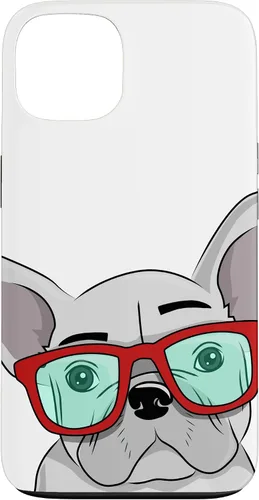 Vista 7 de French Bulldog Cute Glasses Frenchie Case for iPhone 17