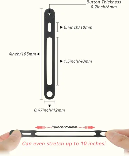 Vista 6 de Kanemc Paquete de 20 bridas de silicona para cables, organizador de cables