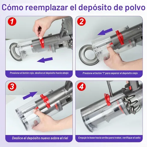 Vista 8 de Lemige V11 V15 filtro de vacío contenedor de polvo de repuesto para Dyson
