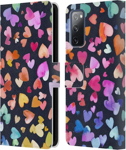 Vista 178 de Head Case Designs Officially Licensed Ninola Brushstrokes Multi Colorful Leather Wallet Case Compatible with Samsung Galaxy A07 4G
