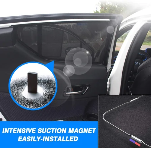 Vista 6 de Cartist Parasoles para ventana lateral de automóvil para Nissan Rogue 2014-2020 (no para Nissan Rogue Sport), parasoles para ventana, cubiertas