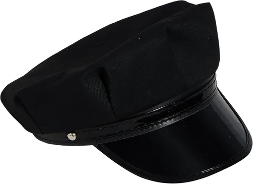 Vista 2 de Spooktacular Creations Sombrero universal de chófer negro para adultos, limusina, limusina, taxista, accesorio para disfraz de cosplay de Halloween