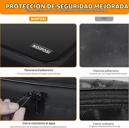 Vista 5 de Noiposi Organizador de Documentos con Aislamiento Térmico de 5200℉, Caja de Documentos Impermeable e Ignífuga con Cerradura, Caja de Almacenamiento