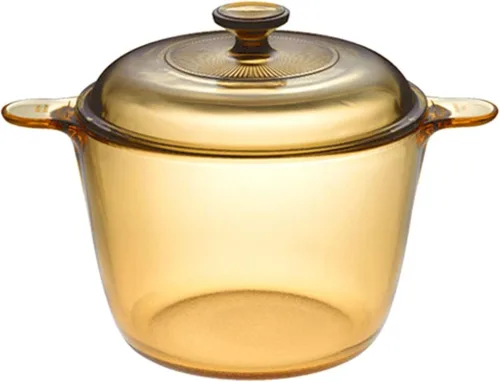 Vista 10 de Visions Juego de ollas de cocina de 6 piezas con cubiertas de vidrio, ámbar