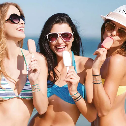 Vista 5 de Brazaletes impermeables de cuerda, para verano, con ola, brazalete para amistad, hecho a mano, para niña