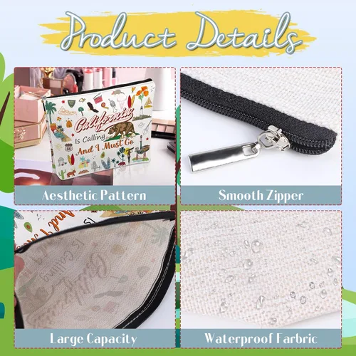 Vista 5 de Artículos de viaje esenciales Recuerdos Regalos - Bolsas de maquillaje, neceser de cosméticos y artículos de aseo de regalo para mujeres, niñas