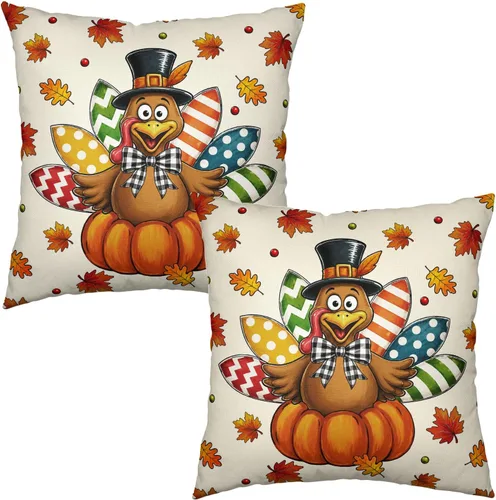 Vista 151 de Juego de 2 fundas de almohada de 16 x 16 pulgadas, diseño patriótico de bandera estadounidense con estrellas para exteriores, estilo casa de campo