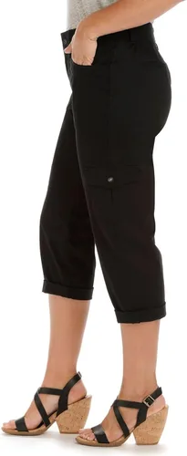 Vista 2 de Lee Women's Relaxed Fit Austyn Knit Waist Cargo Capri Pant
