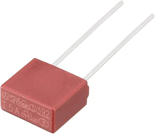 Vista 3 de uxcell 20pcs DIP montado en miniatura cuadrado lento golpe micro fusible T5A 5A 250V rojo