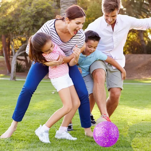 Vista 6 de Soccer Balls Size 3, Sparkle Soccer Ball for Girls Kids 3-8 4-6 6-8 Glitter Outdoors Sports Recreation Playing Ball for Birthday Easter Soccer Gifts