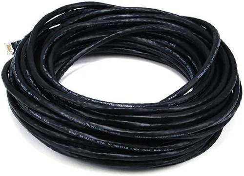 Vista 18 de 0.5FT 24AWG Cat5e 350MHz UTP Cable de red Ethernet de cobre desnudo - Negro