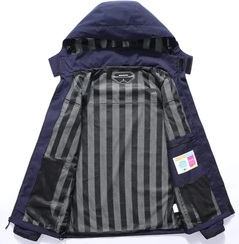 Vista 3 de Chaqueta impermeable y rompevientos para hombre, ligera y transpirable
