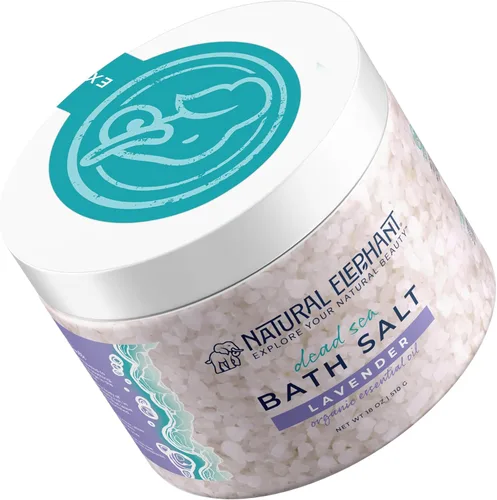Vista 6 de Natural Elephant Baño de sal del mar muerto y remojo de pies para relajarse y nutrir, 100% puro con aceite esencial, grano grueso medio