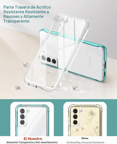 Vista 4 de SURITCH Funda transparente para Samsung Galaxy S21+ Plus de 6.7 pulgadas (solo protector de pantalla), [protector de pantalla integrado] carcasa