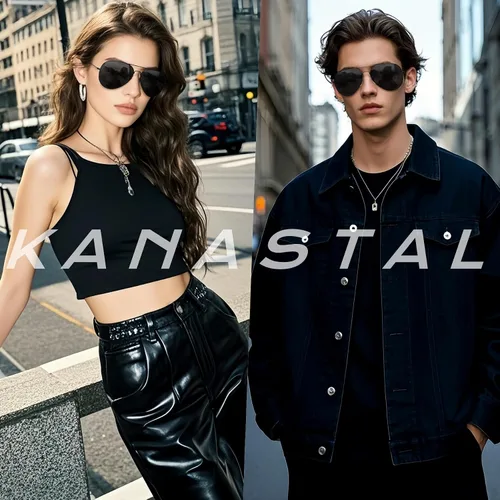 Vista 2 de KANASTAL Aviator Sunglasses Men Women Military Polarized Sunglasses UV400 Negro/Negro