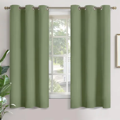 Vista 70 de YoungsTex - Cortinas blackout cortas, aislamiento térmico, ojales, oscurecen la habitación, privacidad, para cámper, sótano, cocina y baño, 2 Gris