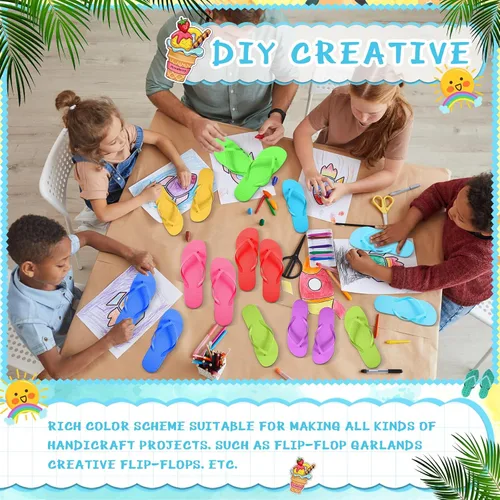 Vista 5 de Suhine 50 pares de sandalias antideslizantes a granel de verano casuales de verano surtidas sandalias de EVA con correa para mujeres, hombres