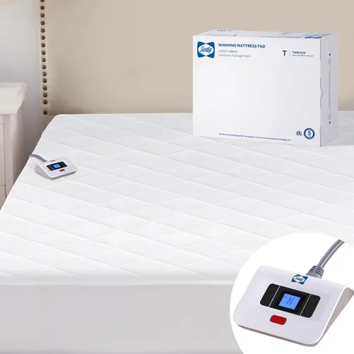 Vista 8 de Sealy Protector de colchón térmico Mini Twin 31x55, 9 ajustes de calor