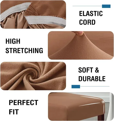 Vista 4 de H.VERSAILTEX Funda para taburete de bar 100% impermeable, elástica, funda para taburete de mostrador, funda para silla de pub, para comedor