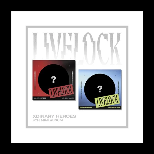 Vista 5 de Xdinary Heroes LIvelock 4º Mini álbum CD+Photobook+Photocard+Póster lírico en paquete+Seguimiento sellado XH (versión estándar ROJO)