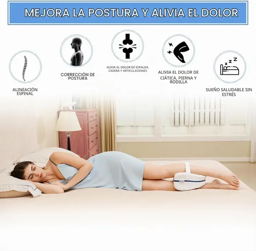 Vista 6 de BEAUTRIP Almohada de rodilla para dormir de lado, almohadón de espuma viscoelástica con contorno de cuña, cojín de apoyo con funda lavable