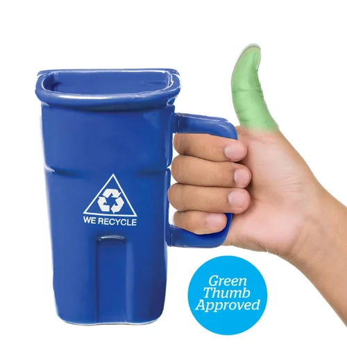Vista 2 de BigMouth Inc Taza de Café con Diseño de Papelera de Reciclaje – Divertidas Tazas de Regalo de Broma – Tazas Novedosas para Oficina, Compañeros