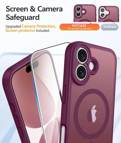 Vista 35 de FNTCASE Funda para Motorola Moto G-Stylus-5G-2025: Funda magnética translúcida mate a prueba de golpes para Moto G Stylus 2026, funda protectora