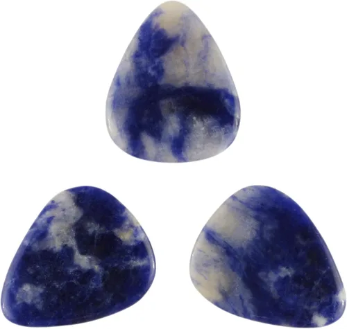 Vista 70 de Púa de Guitarra o Bajo de Piedra Amatista - Calibre Ultra Pesado de 3.0 mm - Forma 351 - Púa Exótica Artesanal de Gema Especial - 1 Paquete