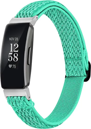 Vista 8 de Bandas elásticas compatibles con Fitbit Inspire 2 / Inspire HR/Inspire, correa de nailon elástico suave ajustable Solo Loop Correa de repuesto