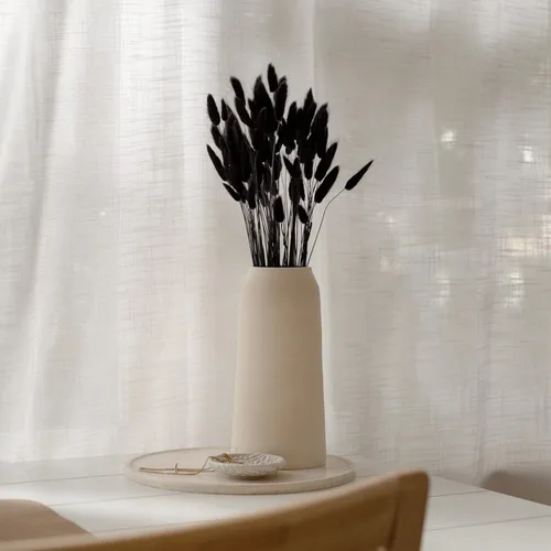 Vista 6 de 60 piezas de flores secas de cola de conejo, arreglo floral natural seco, ramo de decoración de hierba seca, flores eternas secas para el hogar