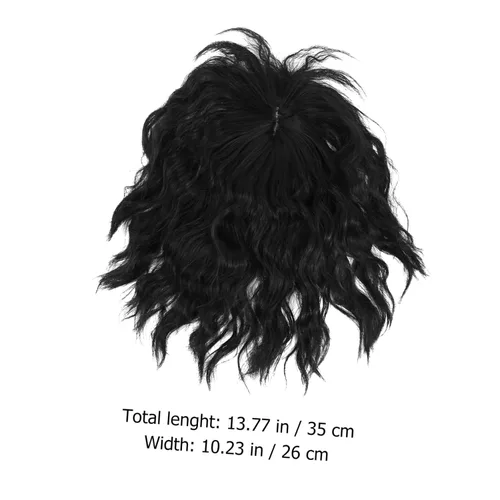 Vista 2 de KALLORY Peluca de cabello humano rizado natural, extensión de pelo sintético, cola de caballo con clip en flecos sin costuras